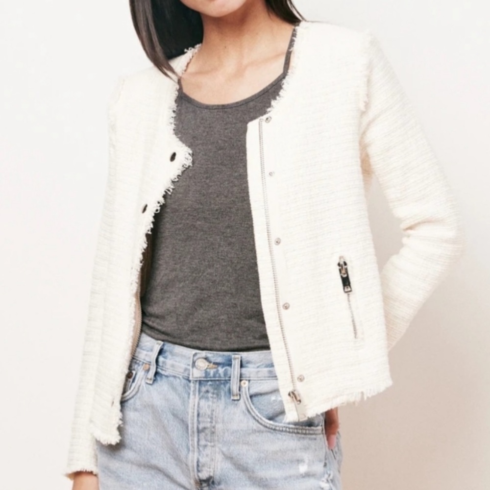 Women's Cream Textured Blazer